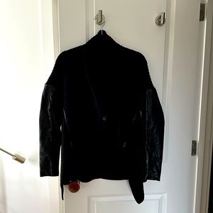 Black long sleeves cardigan